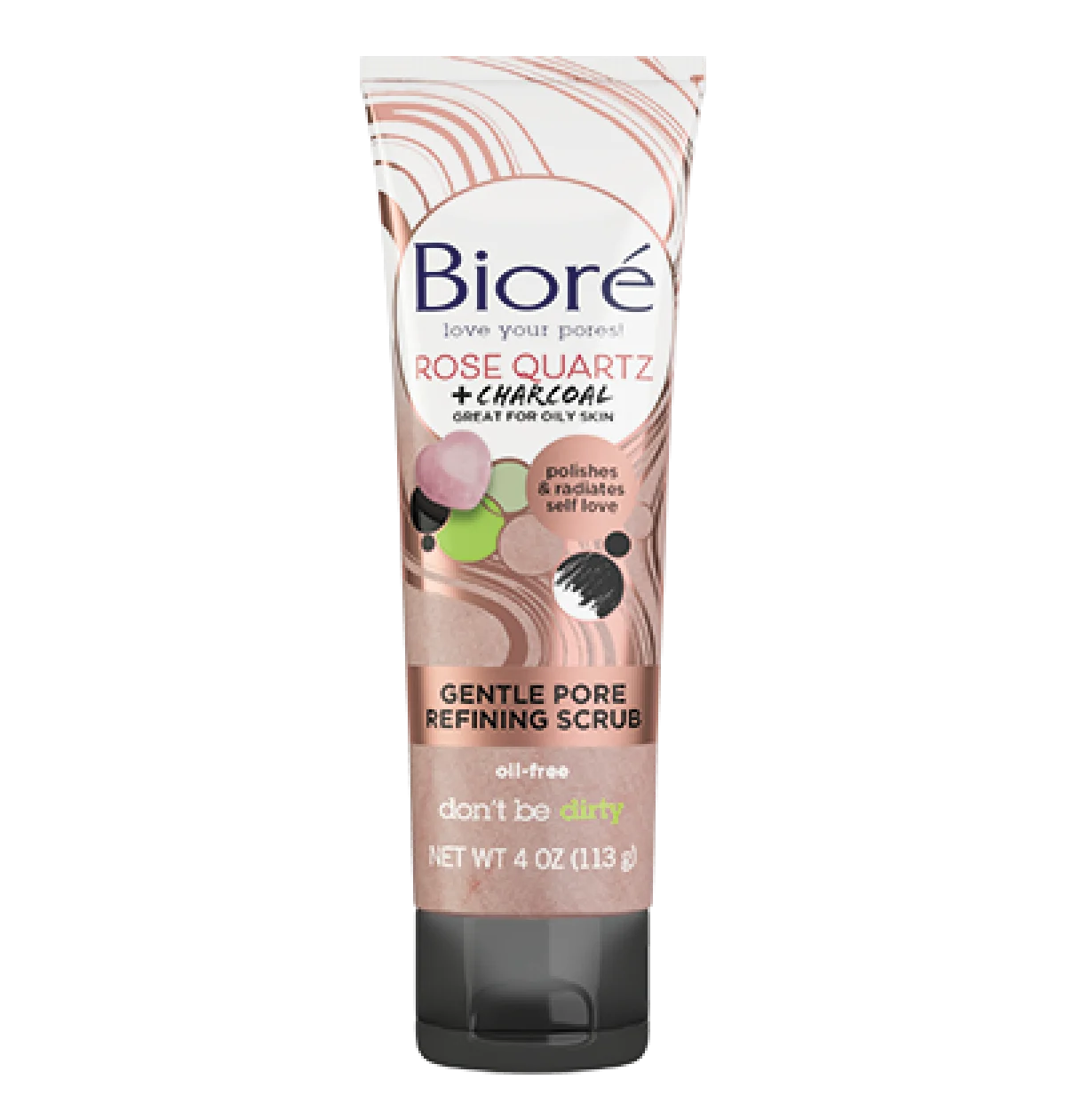 Biore Rose Quartz + Charcoal Gentle Pore Refining Scrub