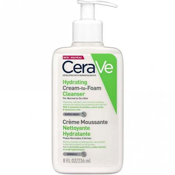 CeraVe Hydrating Cream-to-Foam Cleanser