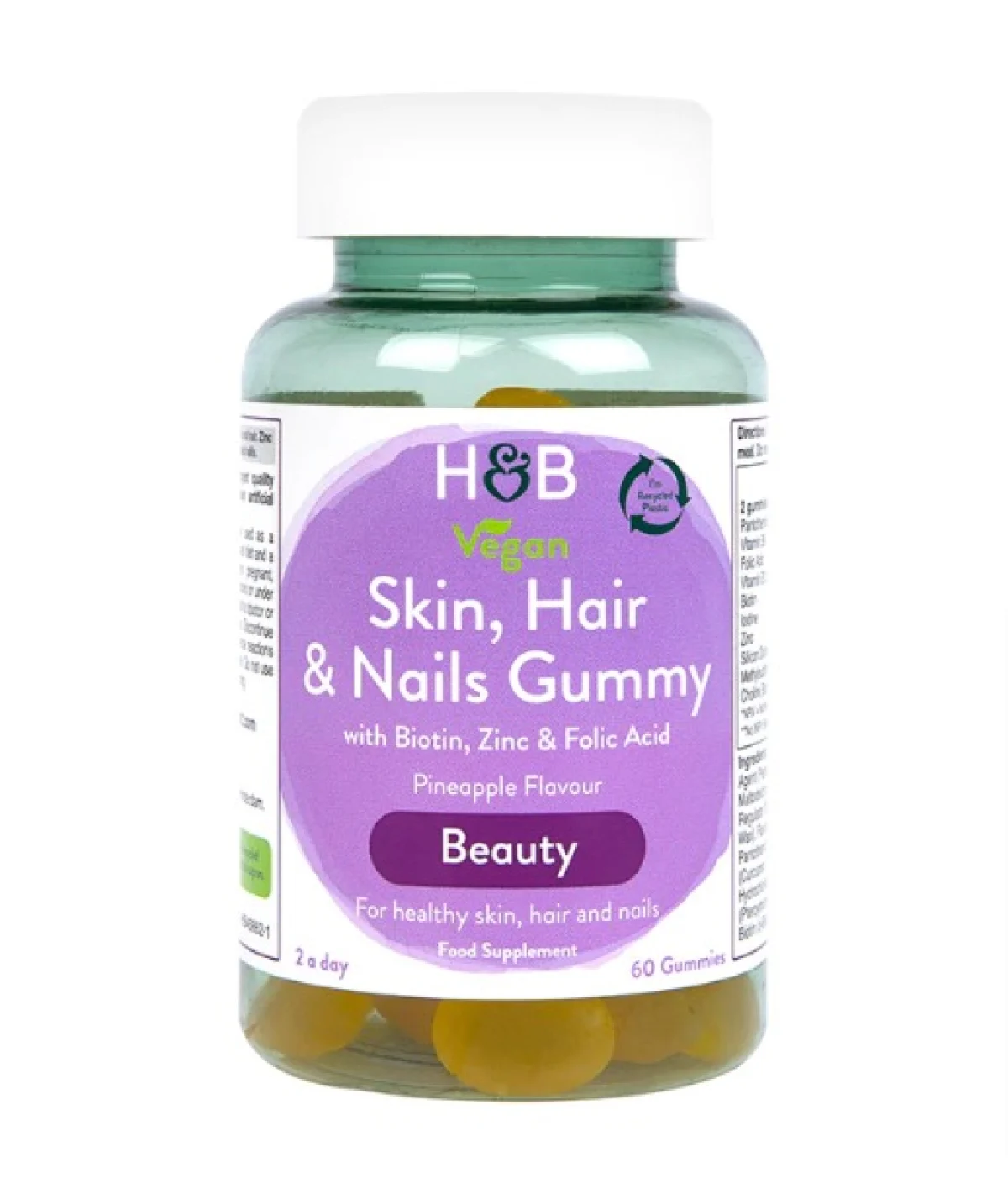Holland and Barrett Skin Hair And Nails Vegan Pineapple Flavour