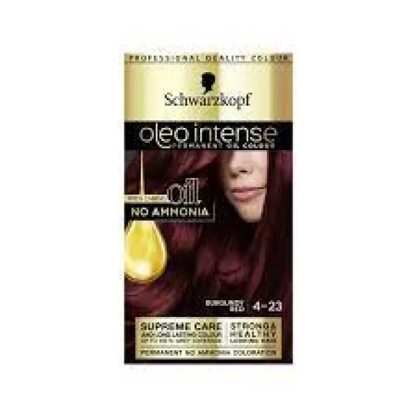 Schwarzkopf Oleo Intense Permanent Hair Dye No Ammonia Burgundy Red 4-23