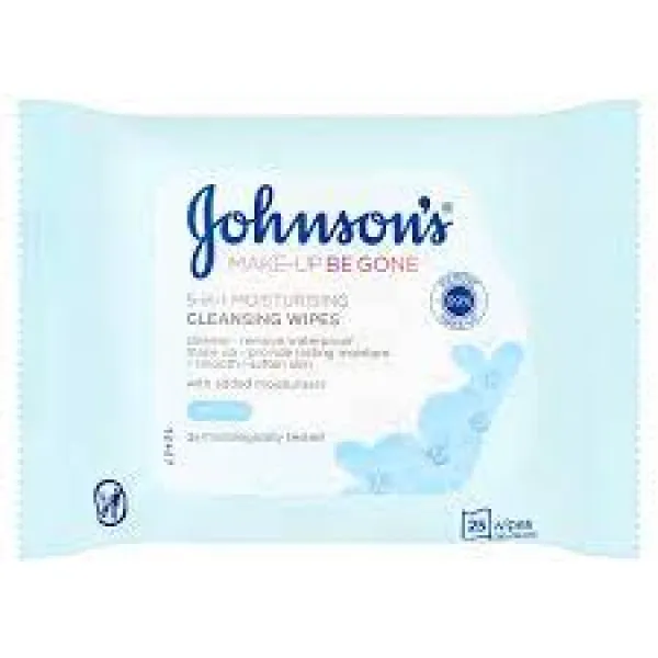 Johnsons Make Up Be Gone Face Wipes Moisturising For Dry Skin