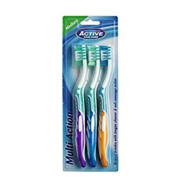 Beauty Formulas Active Toothbrush Multiaction 3 Pack Cdu 12