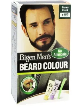 Bigen Mens Beard Colour Brown Black (B102)