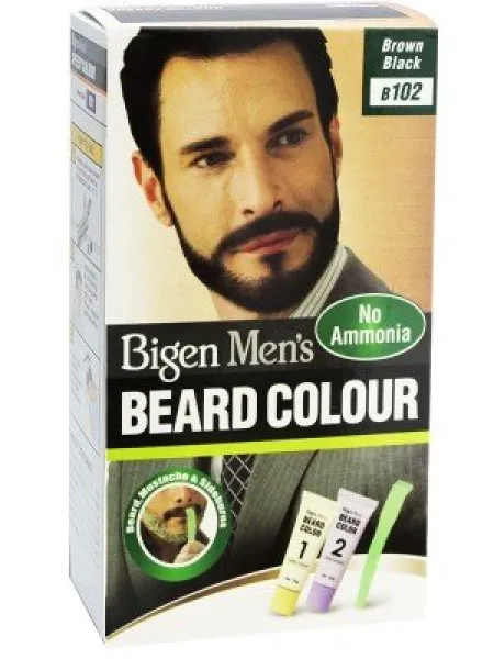 Bigen Mens Beard Colour Brown Black (B102)