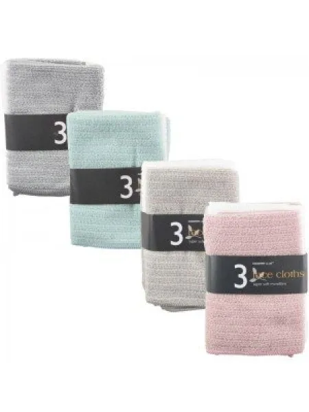 Pack of 3 Super Soft Microfibre Face Cloths