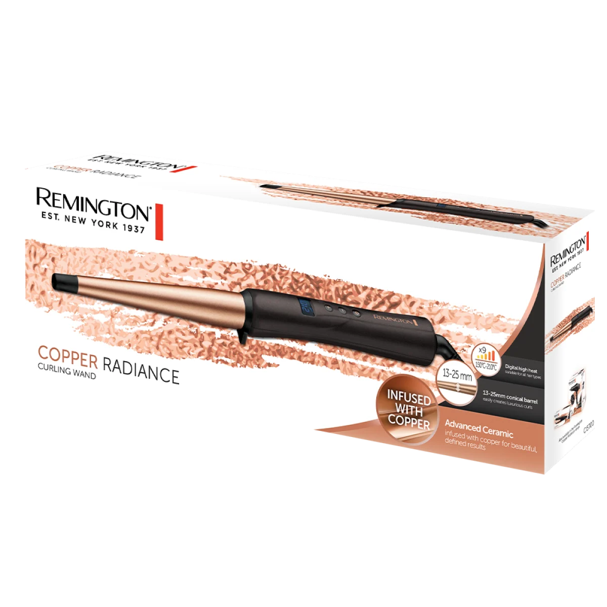 Remington Copper Radiance Curling Wand CI5700
