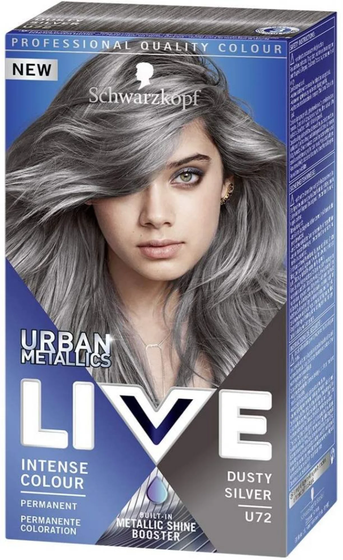 Schwarzkopf Live Urban Metallics Hair Colour - U72 Dusty Silver