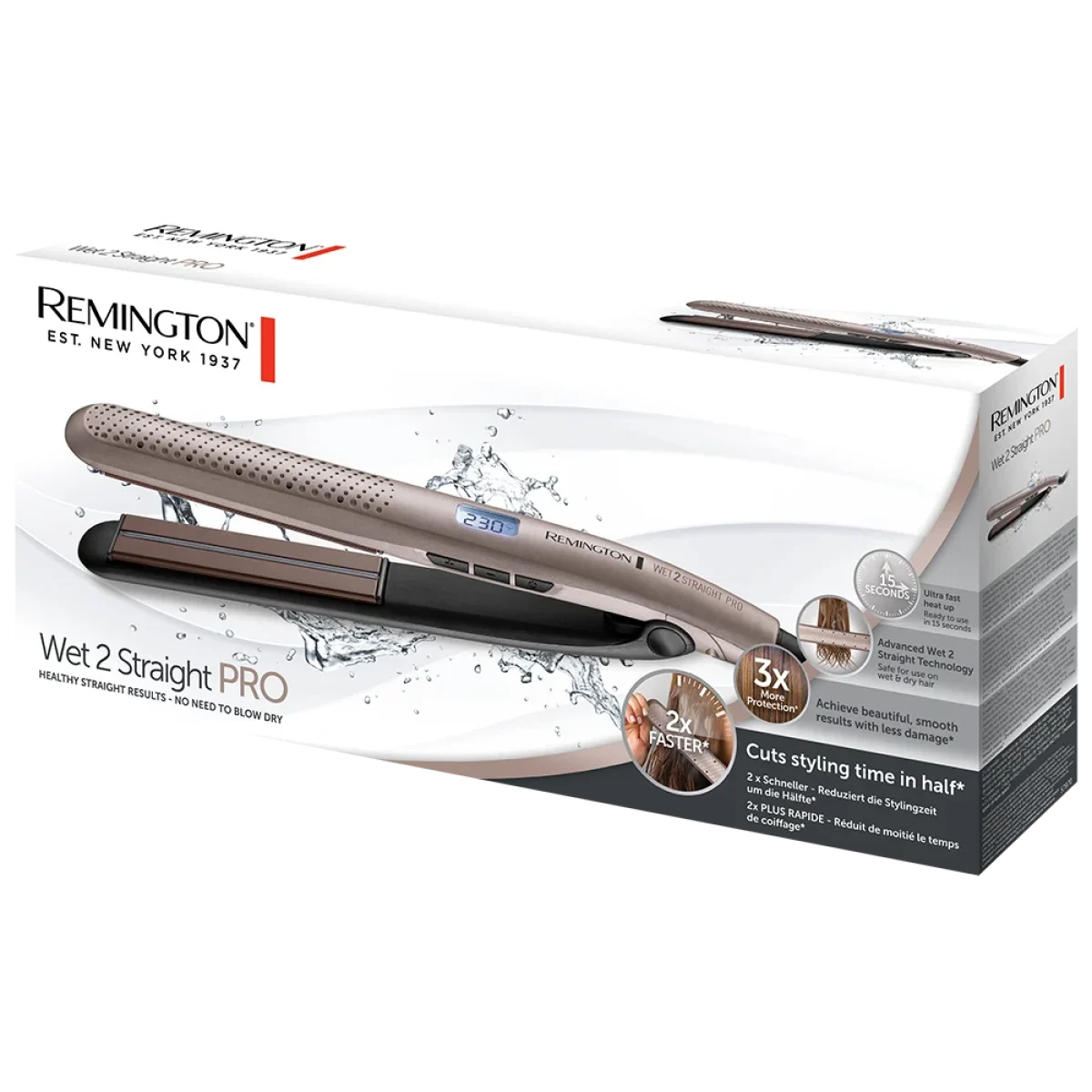 Remington Hair Straightener | Wet 2 Straight Pro | 230* | S7970